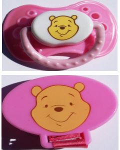 Disney Pooh Bear™ on Pink Guard (10 holes) Light Pink Handle with matching clip and protective cover! [27d-a-b]